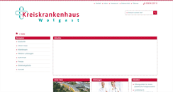 Desktop Screenshot of kreiskrankenhaus-wolgast.de